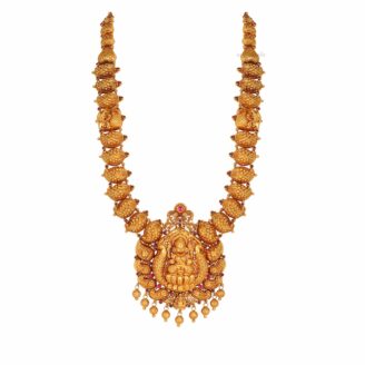 Floral  Mango Lakshmi Long Necklace