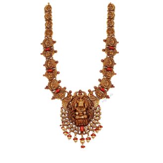 Stunning Coral Lakshmi Longnecklace