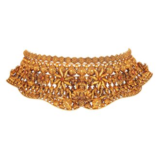 Antique floral Lakshmi choker