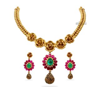 Rarefied Floret Women Short Necklace