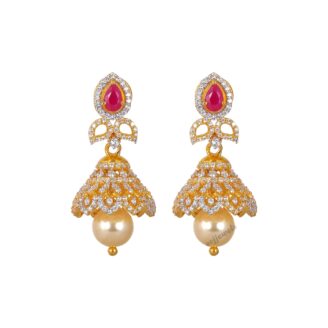 Glistening Zircon Jhumkka
