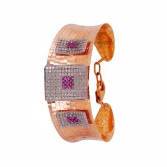 Jazzing Broad Rose Gold Bracelet