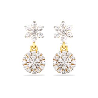 Star Drop Diamond Earrings