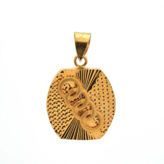 Audi Logo Gold Pendant – Premium Car Symbol