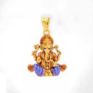Divine Lord Ganesha Gold Pendant