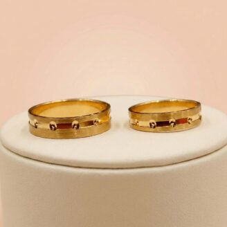Eternal Bond 22k Gold Minimalist Couple Rings
