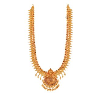 Antique Leaf Women Long Necklace