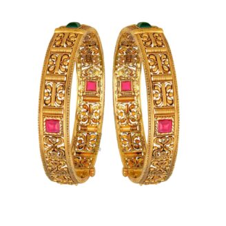 Antique Ruby Emerald Women Bangles