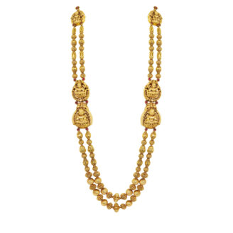 Double Row Antique Lakshmi Long Necklace