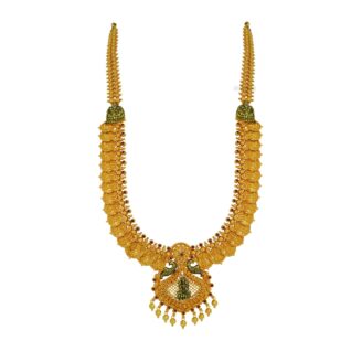Dual Tone Kasu Long Necklace