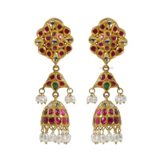 Saavtri Kundan Polki earrings