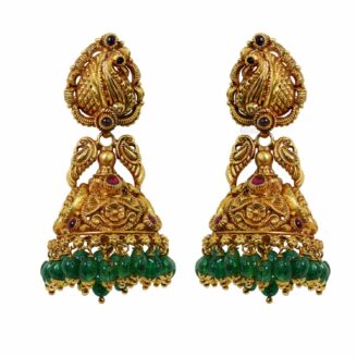 Antique Peacock Jhumkas