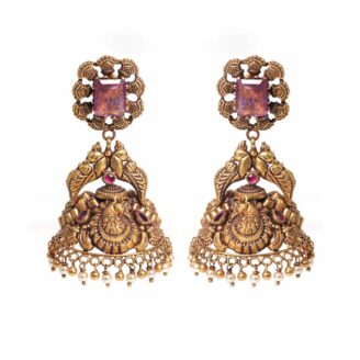 Traditional South Indian Antique Gold Jhumkas