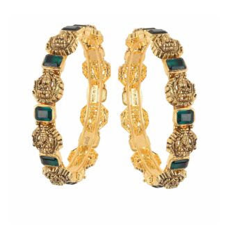 Women Antique Emerald lakshmi Bangles