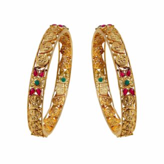 Women Nagas Ruby Emerald Mango bangles