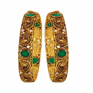 Antique Emerald Peacock Bangles