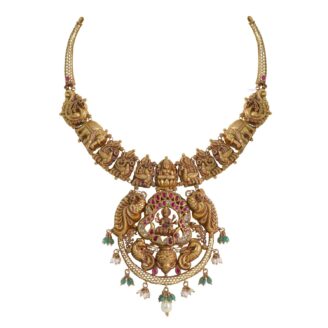 Lakshmi Nagas Kundan kanti necklace