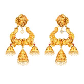 Antique Gold Pearl Jhumkka