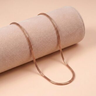 18k Solid Gold Minimalist Snake Men Chain