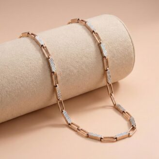 18k Dual-Tone Minimalist Gold Men's Chain