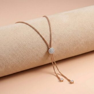 18k Gold Minimalist Slider Lariat  chain for Women