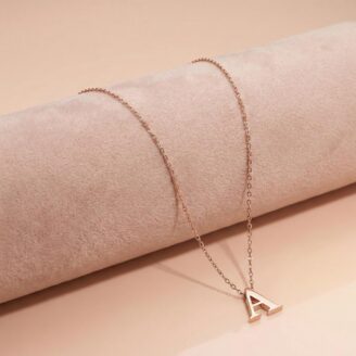 Elegant 18k Gold Letter A Alphabet Chain for Women