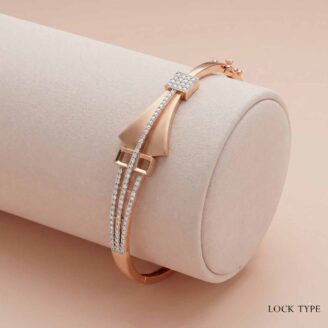 18k Rose Gold Arrow Motif Minimalist Bracelet