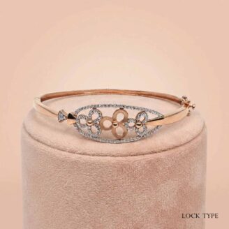 18k Rose Gold Oval Cutout Minimalist Bracelet