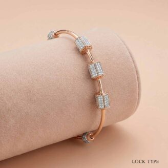 18k Rose Gold Geometric Luxury Bracelet