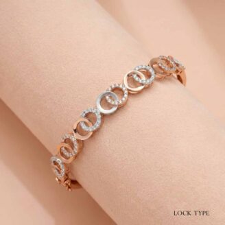 18k Rose Gold Interlocking Circle Bracelet