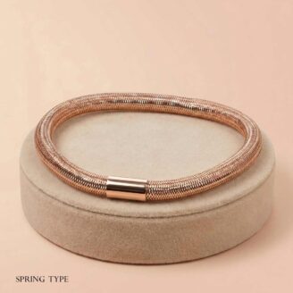 18k Rose Gold Italian Spring Bracelet