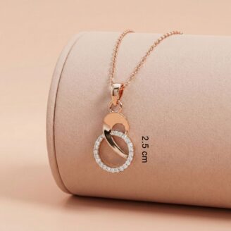 18K Gold Diamond Swirl Circle Pendant
