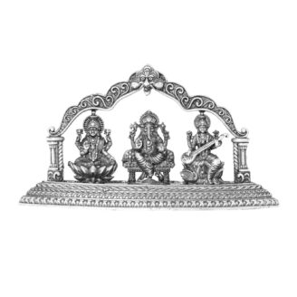 Silver Mahalakshmi,Ganesha,Saraswathi Idol