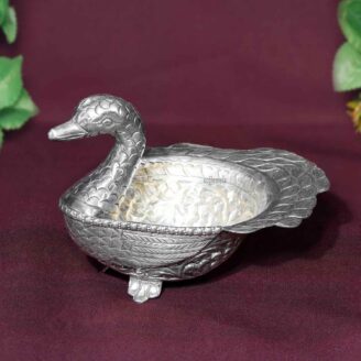 Antique Silver Swan Bowl