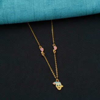 22k Gold Whimsical Duck Pendant chain