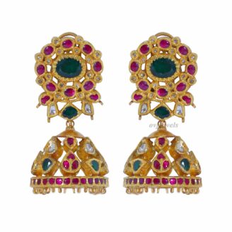 Kundan Polki Grand jhumkas