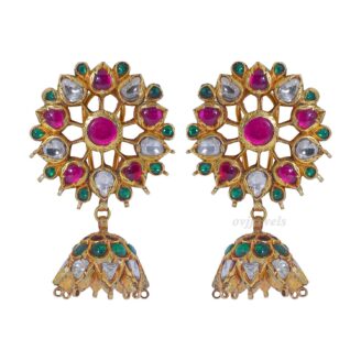 Kundan Polki jhumkas