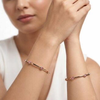 18k gold bangles, minimalist gold bangles, ruby gold bangles, everyday wear bangles.