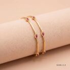 18k gold bangles, minimalist gold bangles, ruby gold bangles, everyday wear bangles.