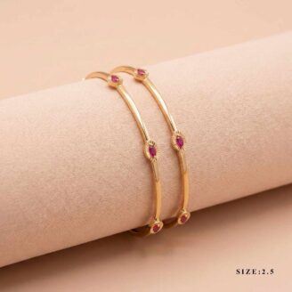 18k gold bangles, minimalist gold bangles, ruby gold bangles, everyday wear bangles.